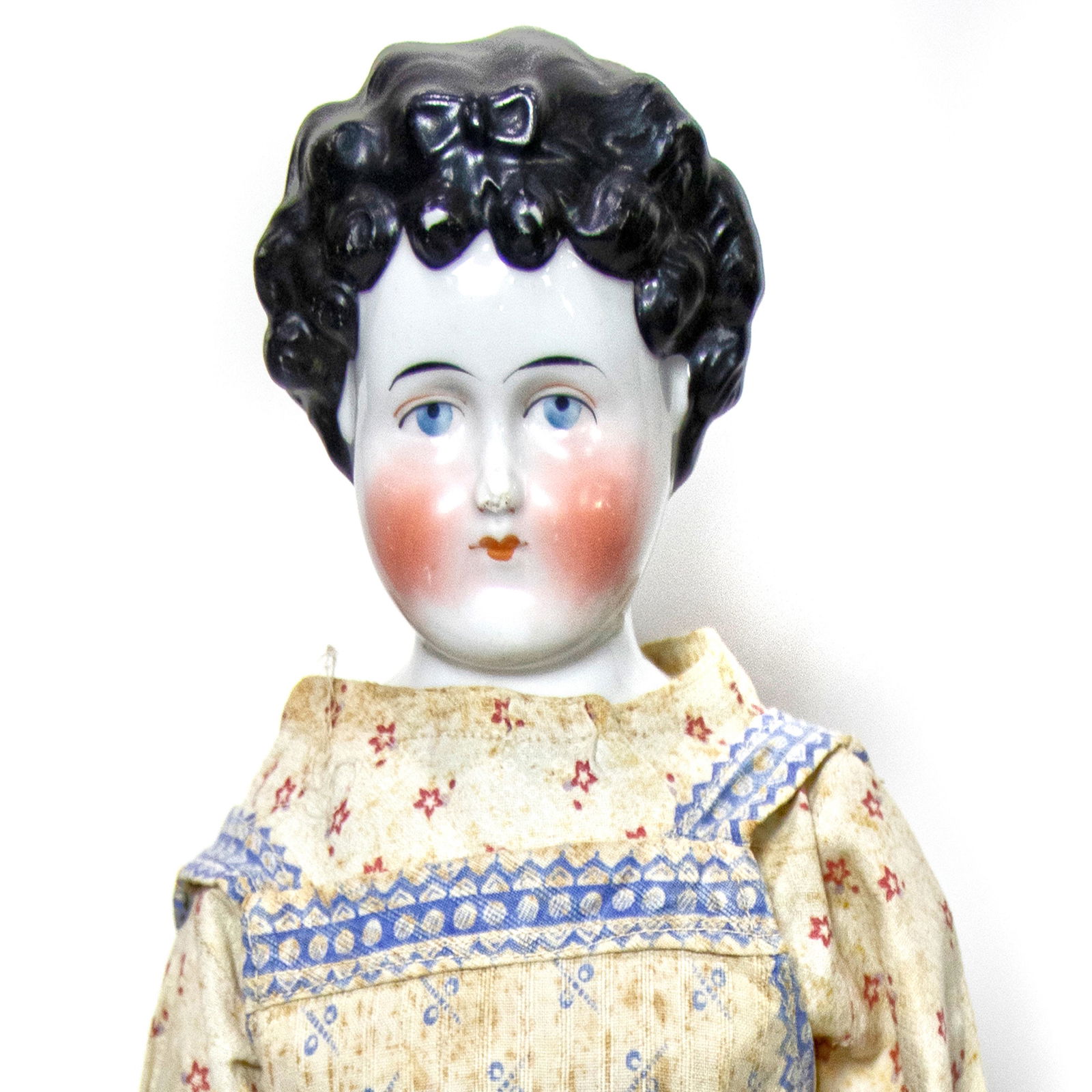 Jenny Lind type high gloss china head doll 19"h (1 of 2)