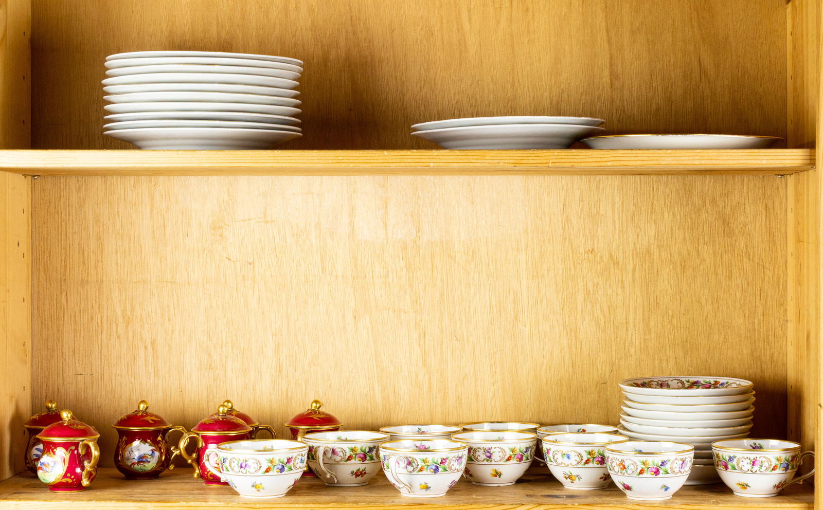 Two shelves of associated continental table articles (1 of 1)