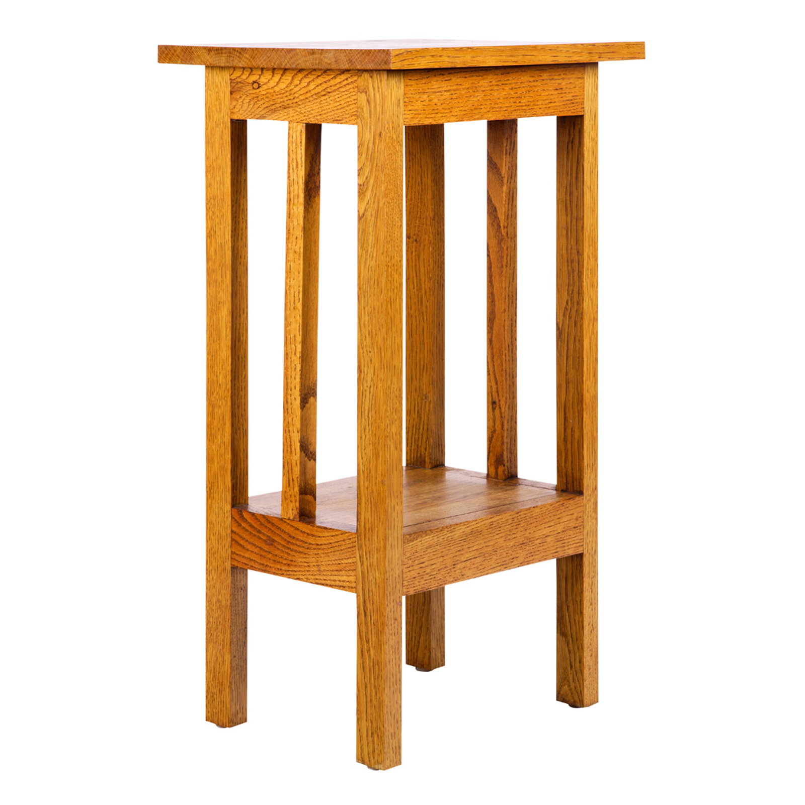 Arts and crafts side table, having a lower tier (1 of 3)