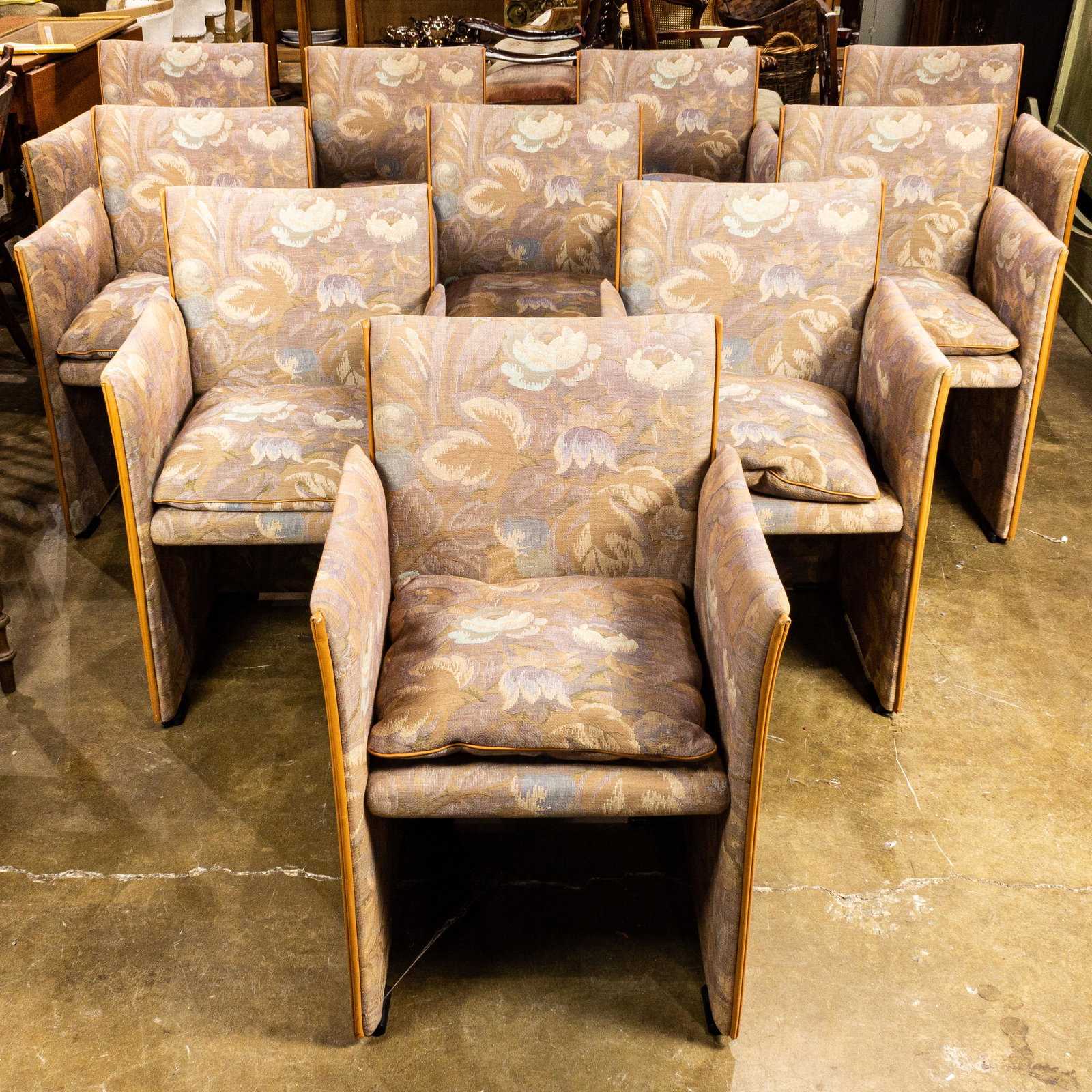 (lot of 10) Cassina contemporary upholstered chairs (1 of 2)