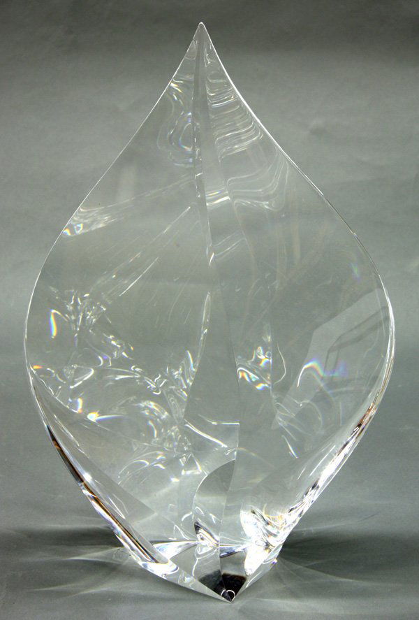 Glass sculpture, Christopher Ries, Afterglow: Glass sculpture, ''Afterglow,'' by Christopher Ries (American, b.1952), unsigned, overall: 18''h x 12''d x 5.75''d