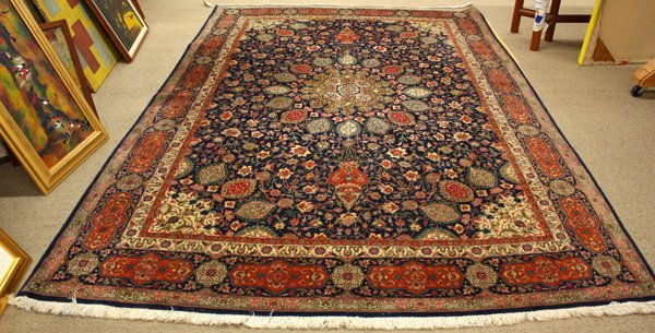 Persian Floral Tabriz: Persian Floral Tabriz 11'10'' x 8', Provenance: The Estate of Dr. Sidney Widrow, Hawaii and Carmel, CA