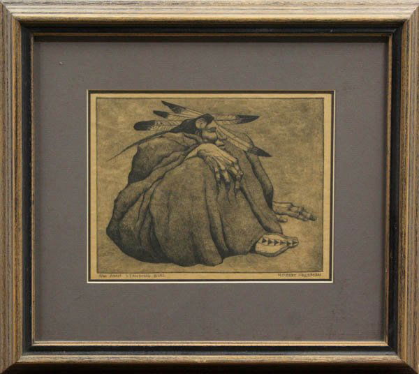 Prints, Robert Freeman, Standing Bull Rincon Wome: (lot of 2) Framed echings, ''Amos Standing Bull'' and ''Rincon Women,'' by Robert Freeman (American, b. 1927), each pencil signed lower right, each numbered and titled lower left, largest overall: 17'