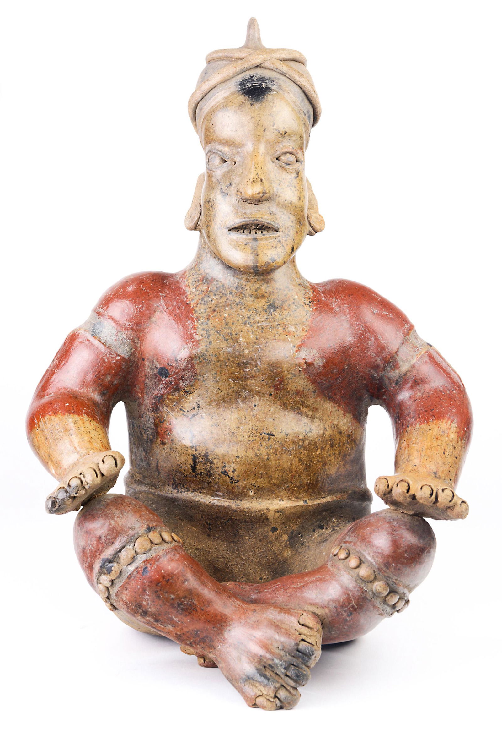A Pre Columbian Jalisco seated figure West Mexico (1 of 6)