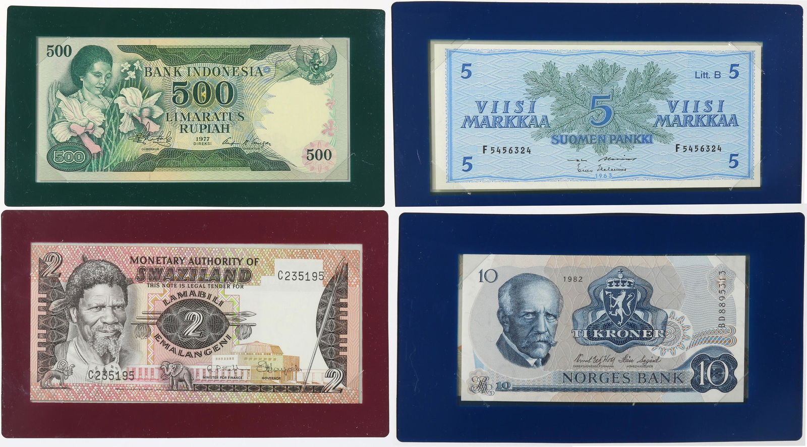 Large group of uncirculated banknotes of various (1 of 9)