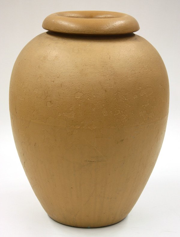 Pair of large Bauer oil jars: Pair of large Bauer of California oil jars, both having a matte finish, unsigned 21''h x 16''w