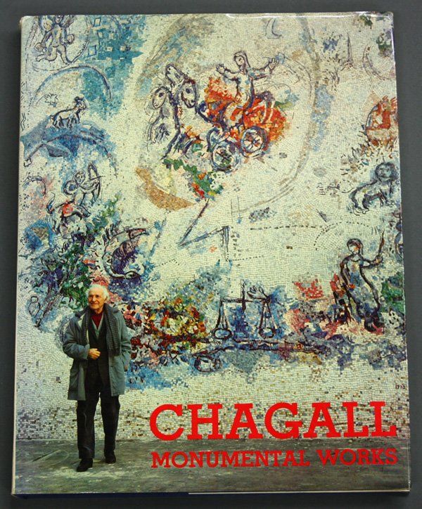 Book, Chagall: Monumental Works, San Lazzaro 1973: Book, Chagall: Monumental Works by G. di San Lazzaro, 1973 illustrated with 32 plates in color, 100 b/w ond one lithograph printed by Mourlot, first edition, special issue of XX Siecle 12.5''h