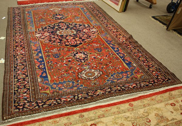 Antique Sarouk Farahan: Farahan Sarouk circa 1885, 6'9'' x 10'9''