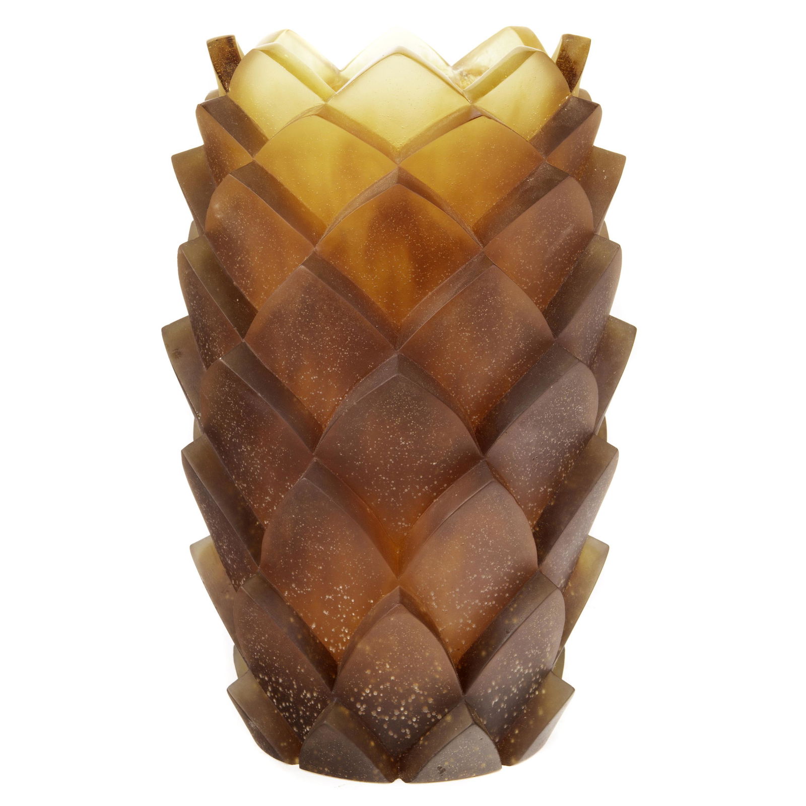 Enzo Mari for Daum France pate de verre orange to amber (1 of 6)