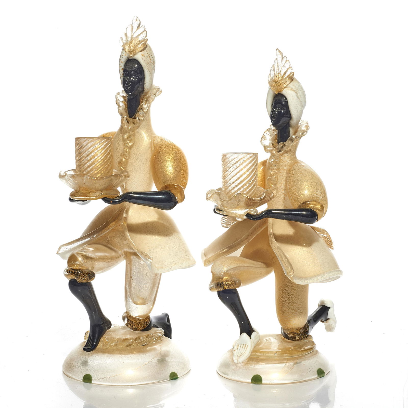 A pair of Venetian Murano candlesticks (1 of 3)