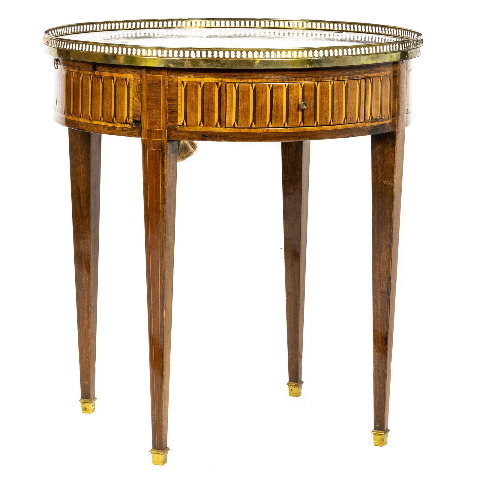 Louis XVI bouillotte table, of circular form (1 of 4)