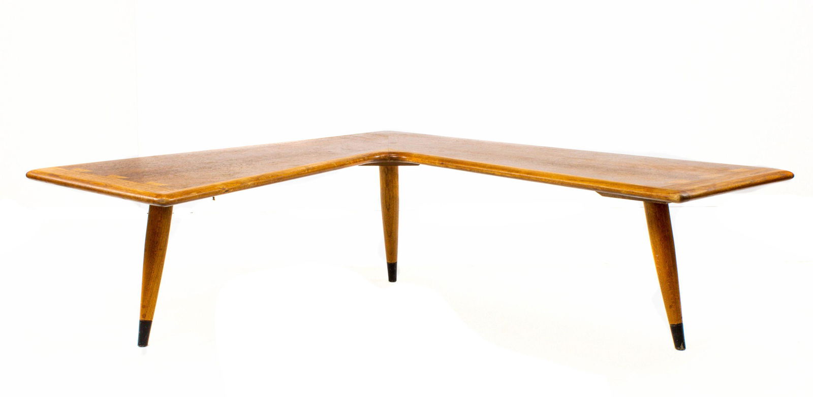 Andre Bus for Lane boomerang coffee table: Andre Bus for Lane boomerang coffee table, 15"h x 43.5"w x 47"d
