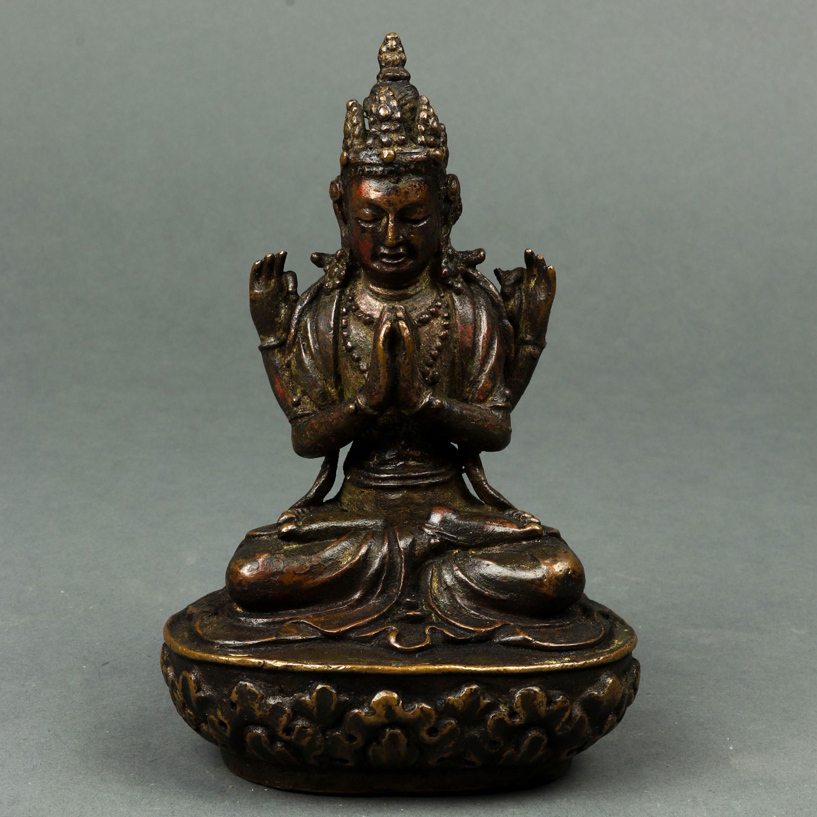 Tibetan bronze figure of Shadashari (1 of 4)