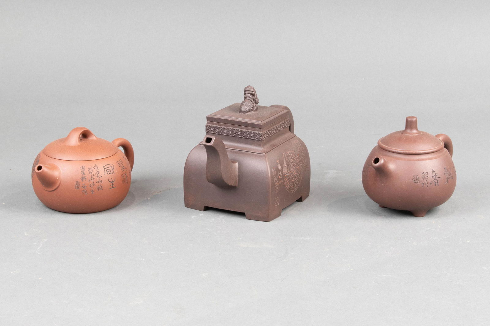 (lot of 3) Chinese Yixing teapots (1 of 7)