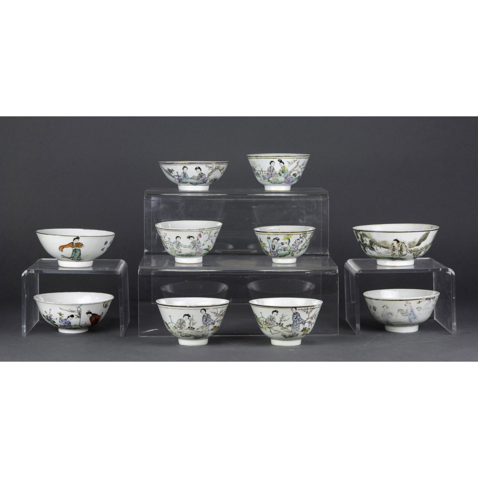 (lot of 10) Chinese famille rose bowls (1 of 3)
