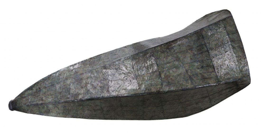 Sculpture, Michael Creighton: Creighton Michael (American, b. 1949), "Taliesin," circa 1987, paper, lead, tin, and wood sculpture, overall: 71.5"h x 33.75"w x 23"d. Provenance: Nohra Haime Gallery (New York, NY); Private Collectio