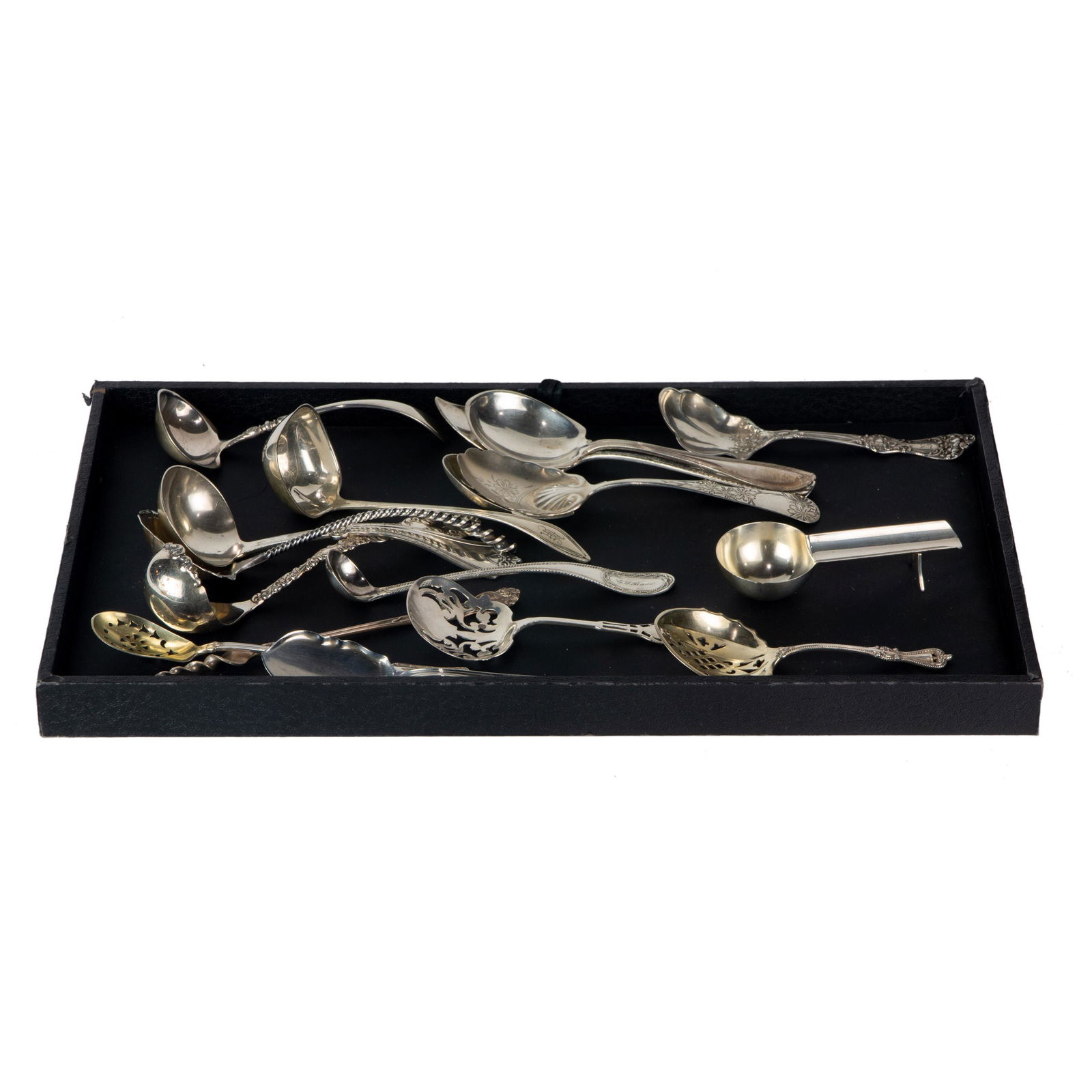 (lot of 17) Sterling serving spoons (1 of 2)