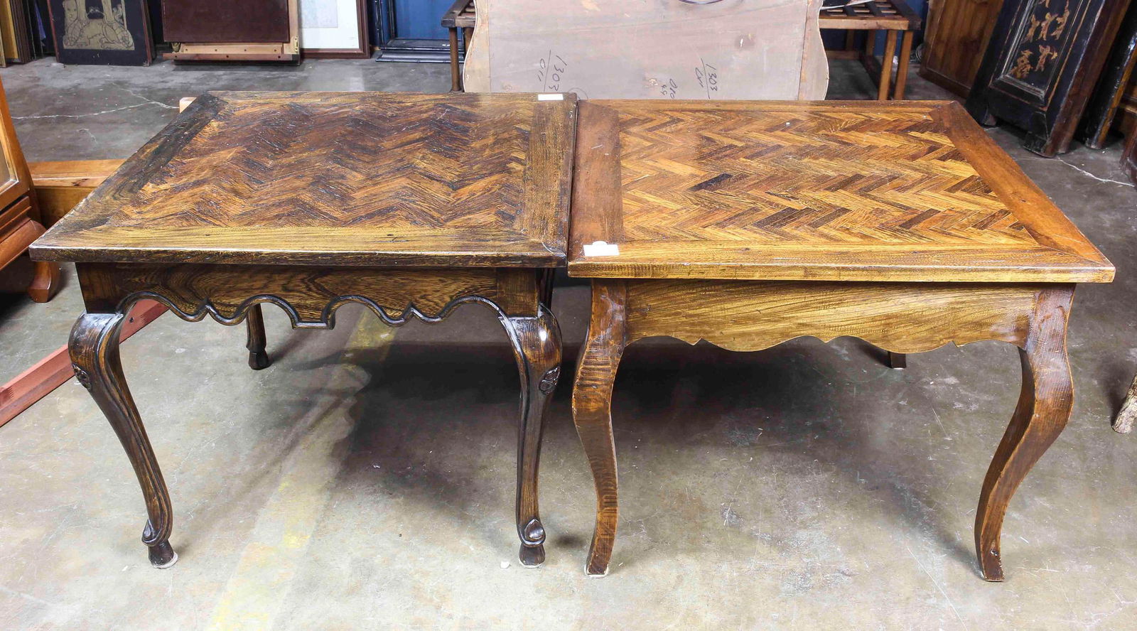 Pair of French Provincial style occasional tables (1 of 1)