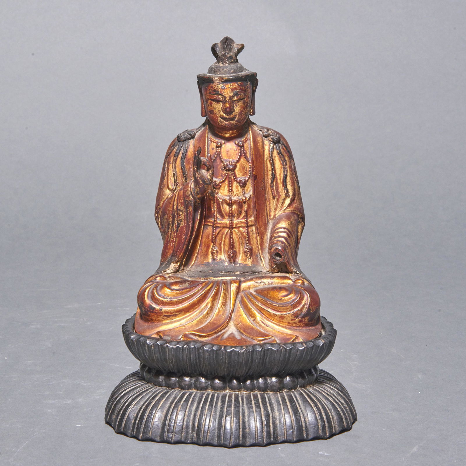 Chinese gilt lacquered figure of Buddha (1 of 1)
