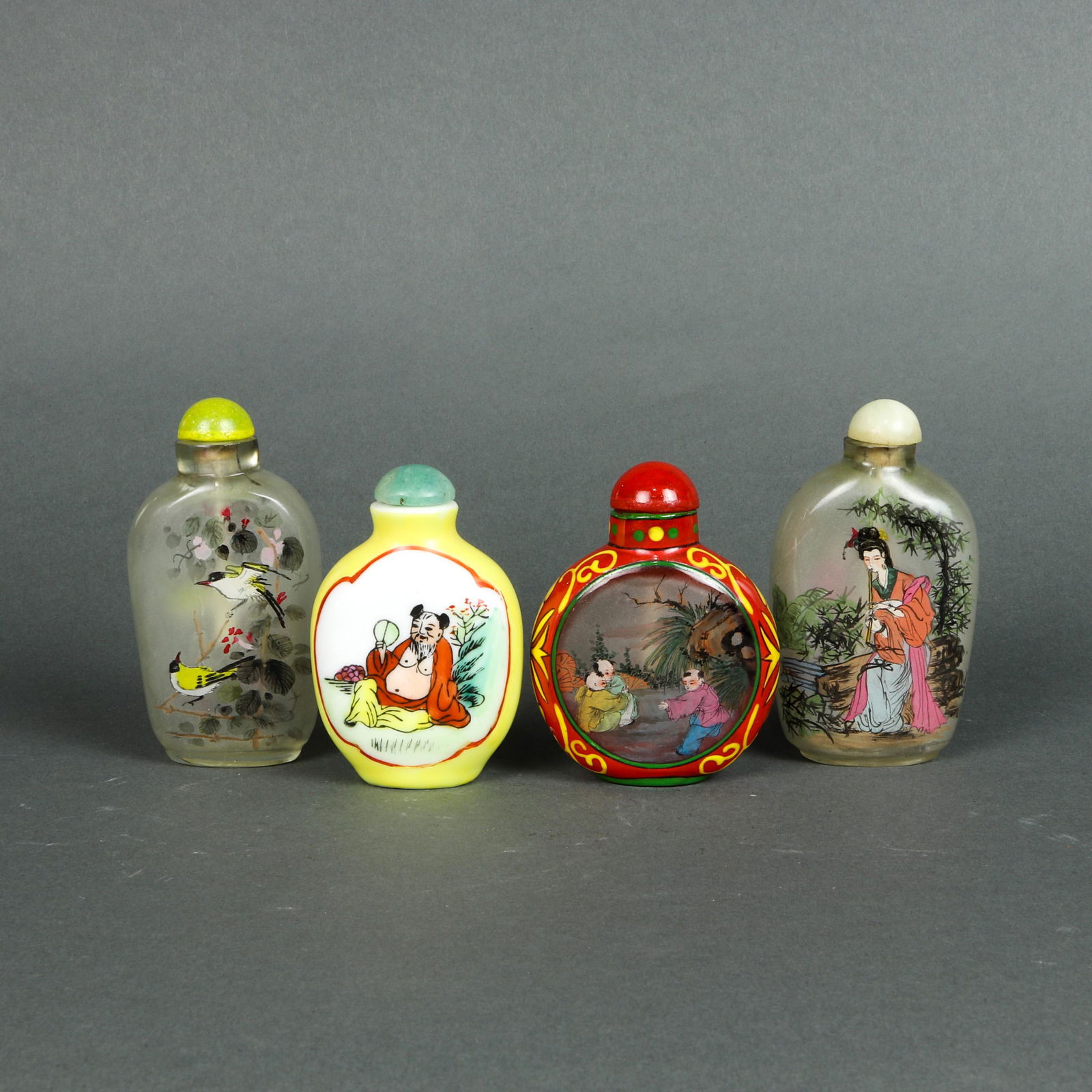 (lot of 4) Chinese snuff bottles (1 of 1)