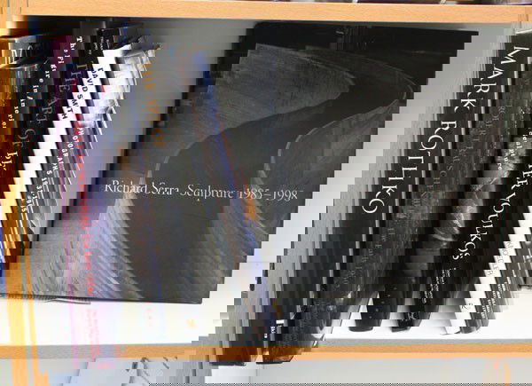 Lot of art books: (lot of 7) large format art books, includes titles on Richard Serra, Mark Rothko, Robert Rauschenberg, Peter Voulkos and others