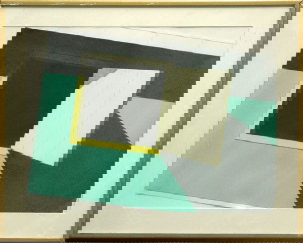 Print, Emilio Sanches, Ty's Place: Framed color lithograph, ''Ty's Place,'' by Emilio Sanchez (American/Cuban, b.1921), signed lower right, titled lower center, edition numbered 2/50, overall: 29.75''h x 37''w