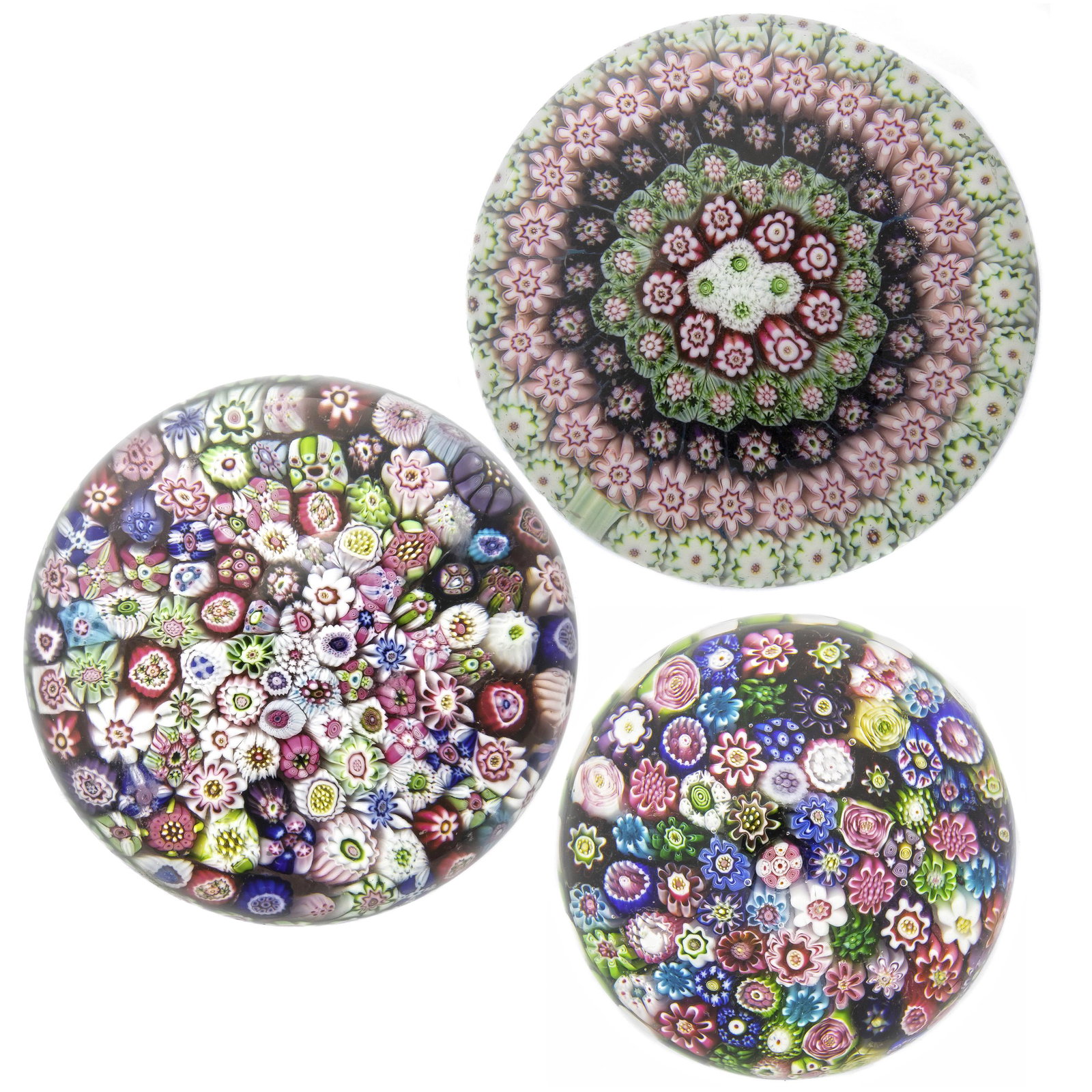 (Lot of 3) Clichy or St Louis paperweights (1 of 7)