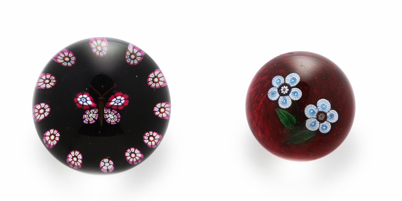A (lot of 2) flower or butterfly millefiore cane (1 of 5)