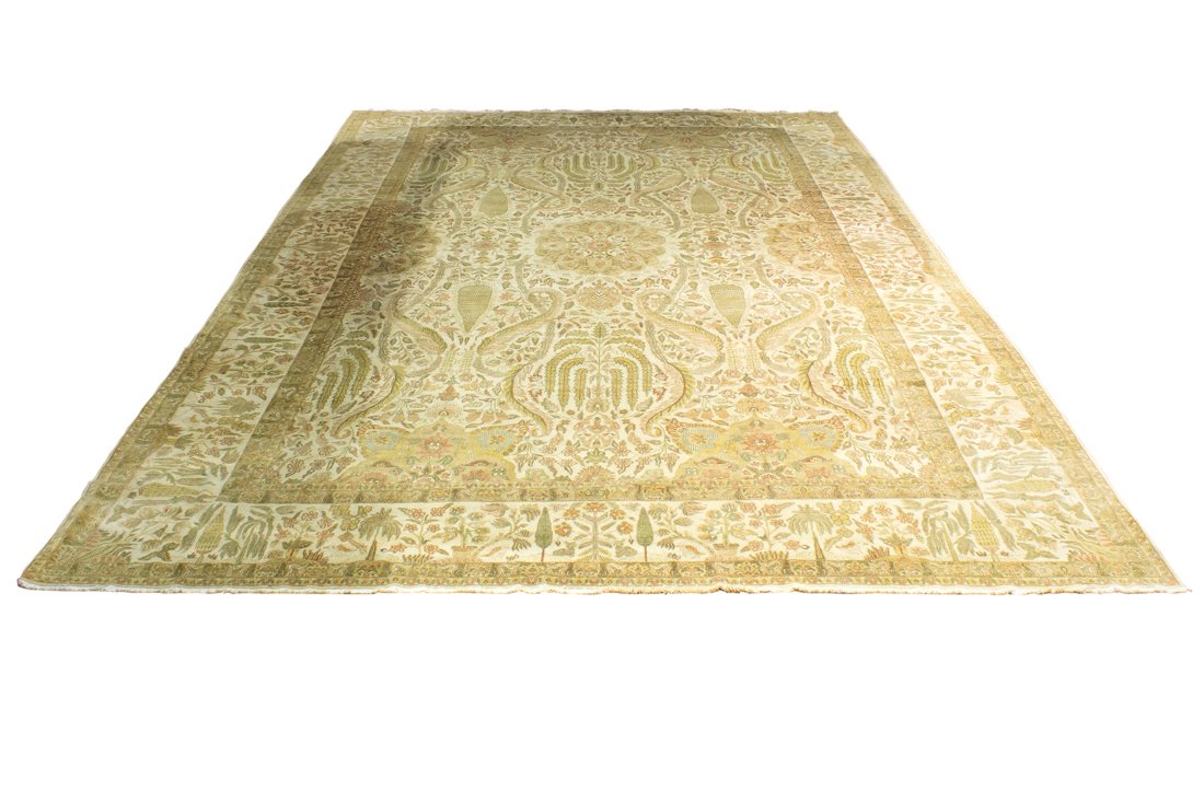 Antique Persian Tree of Life Tabriz carpet,14'10" x: Antique Persian Tree of Life Tabriz carpet,14'10" x 22'7"