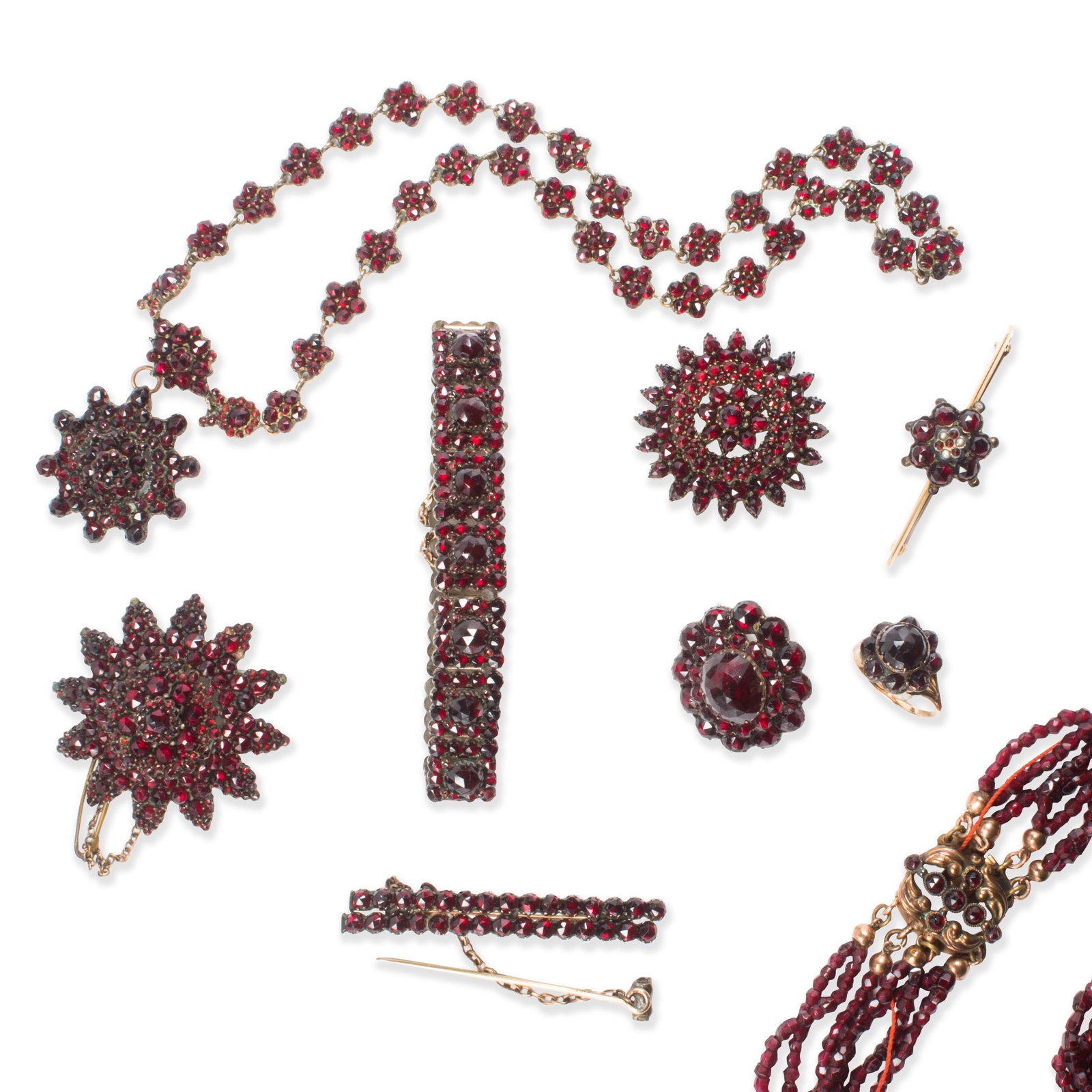 A group of Bohemian garnet jewelry (1 of 1)