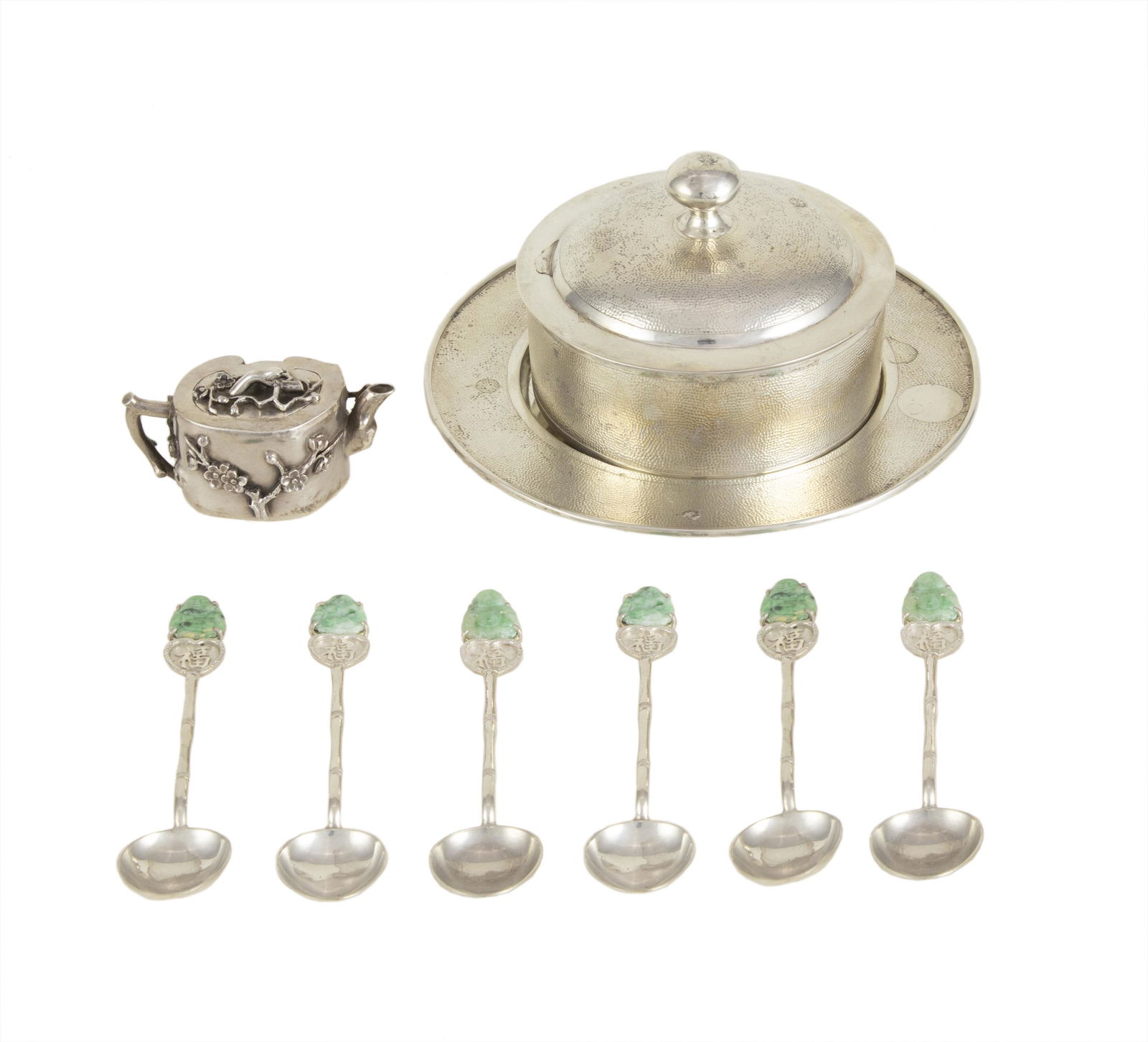 (lot of 9) Chinese silver Zeesung dish set, a mini (1 of 5)