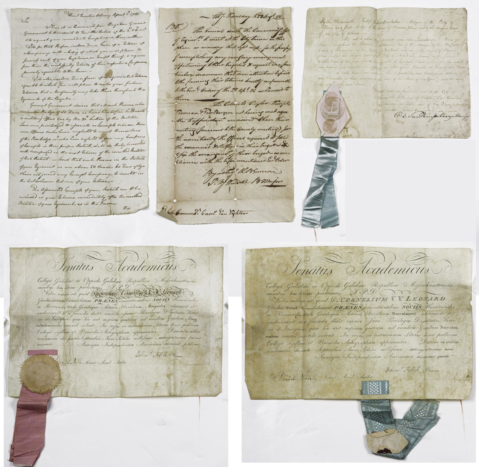 (lot of 5) Historical documents, the first group (1 of 4)