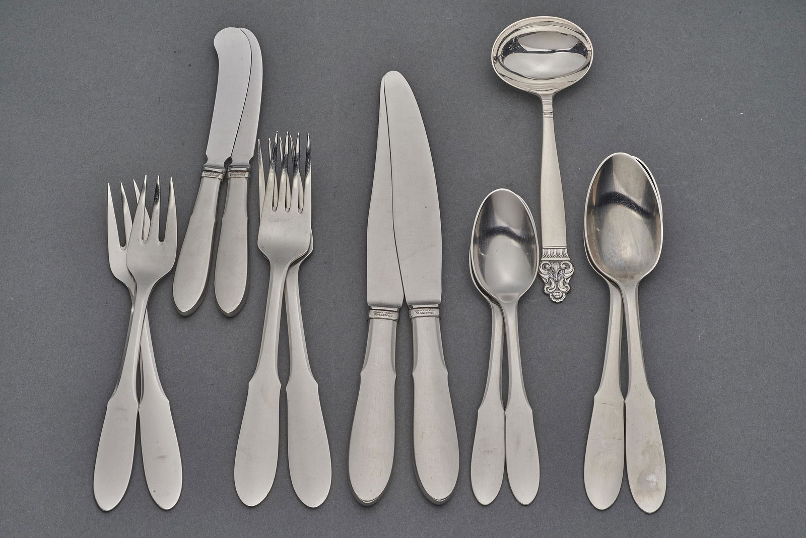 (lot of 12) Georg Jensen Mitra stainless flatware set (1 of 1)