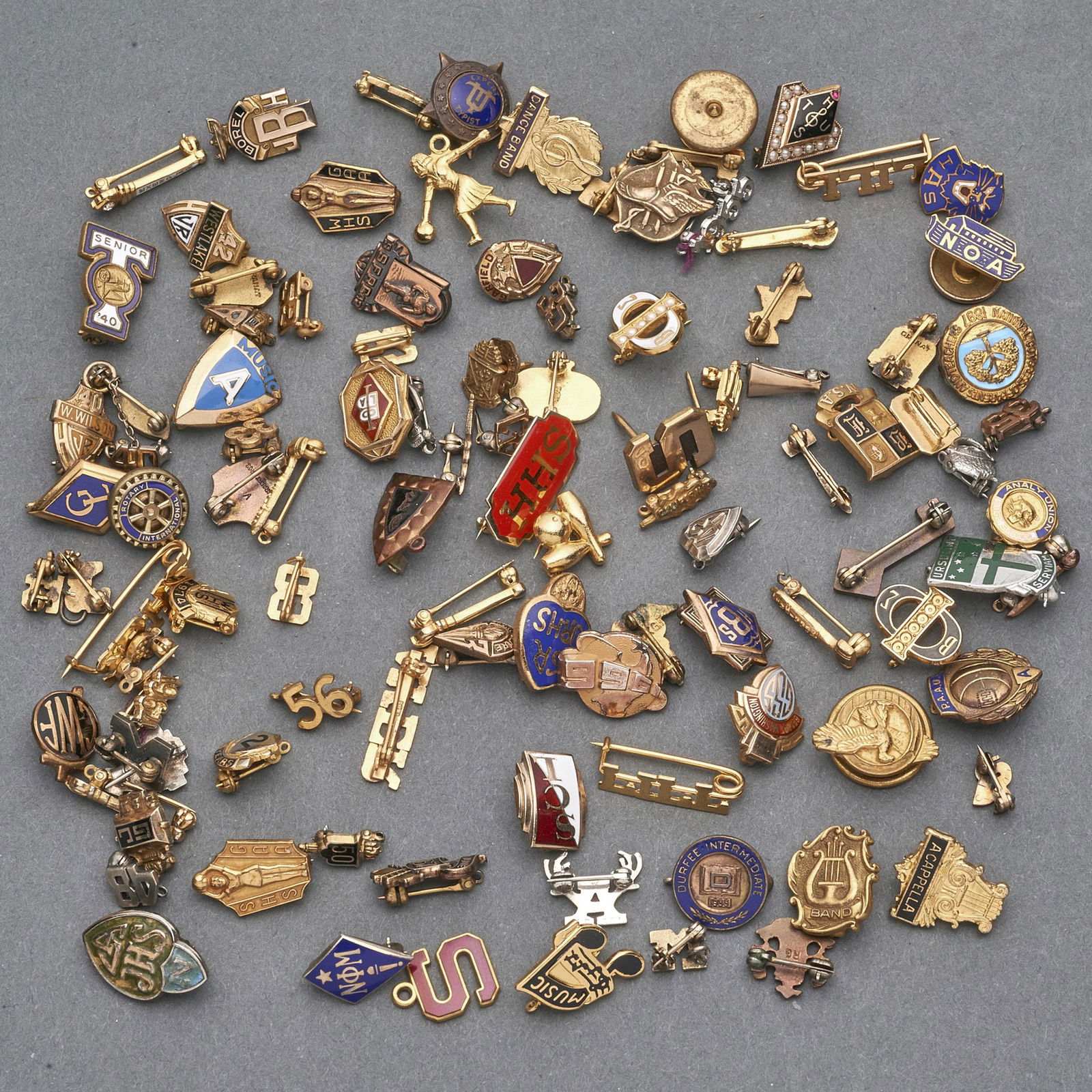 Collection of enameled fraternal pins (1 of 1)