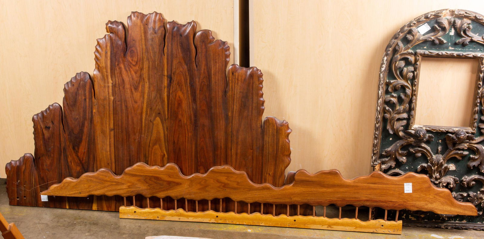American studio wood headboard and rail (1 of 1)