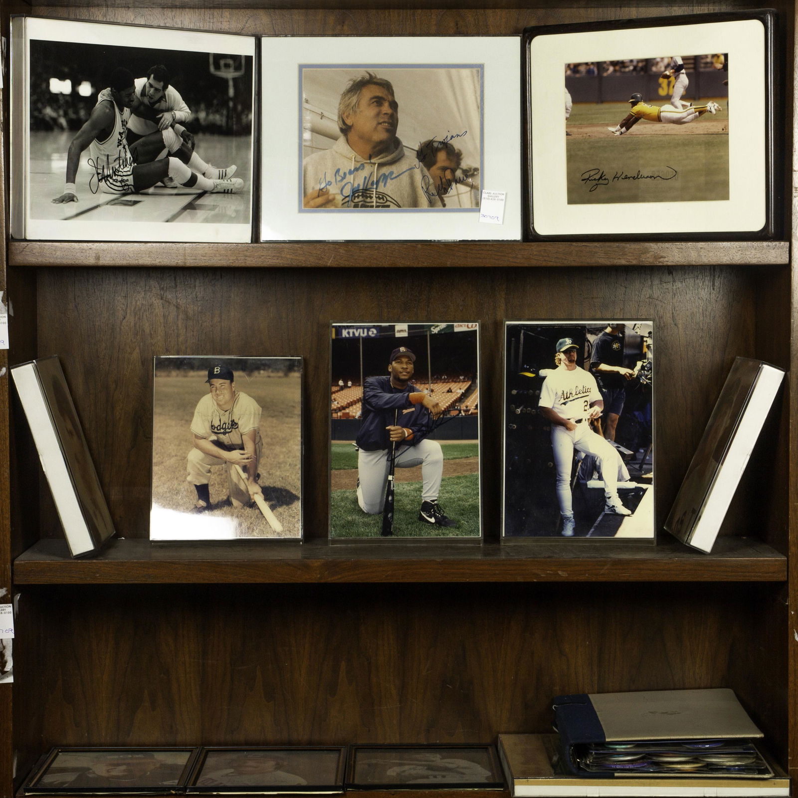 Three shelves of baseball photographs (1 of 1)