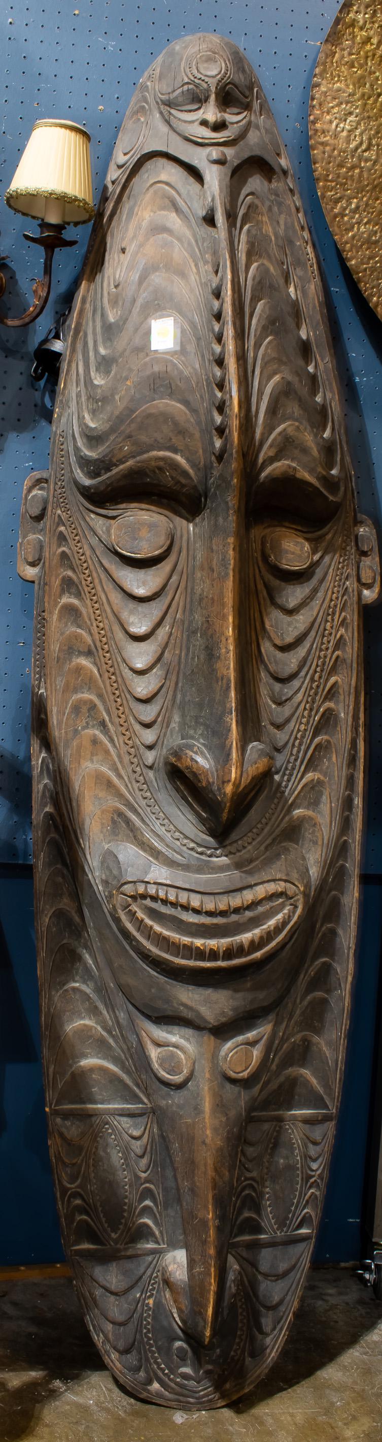 Ethnographic figural carved ceremonial mask (1 of 1)
