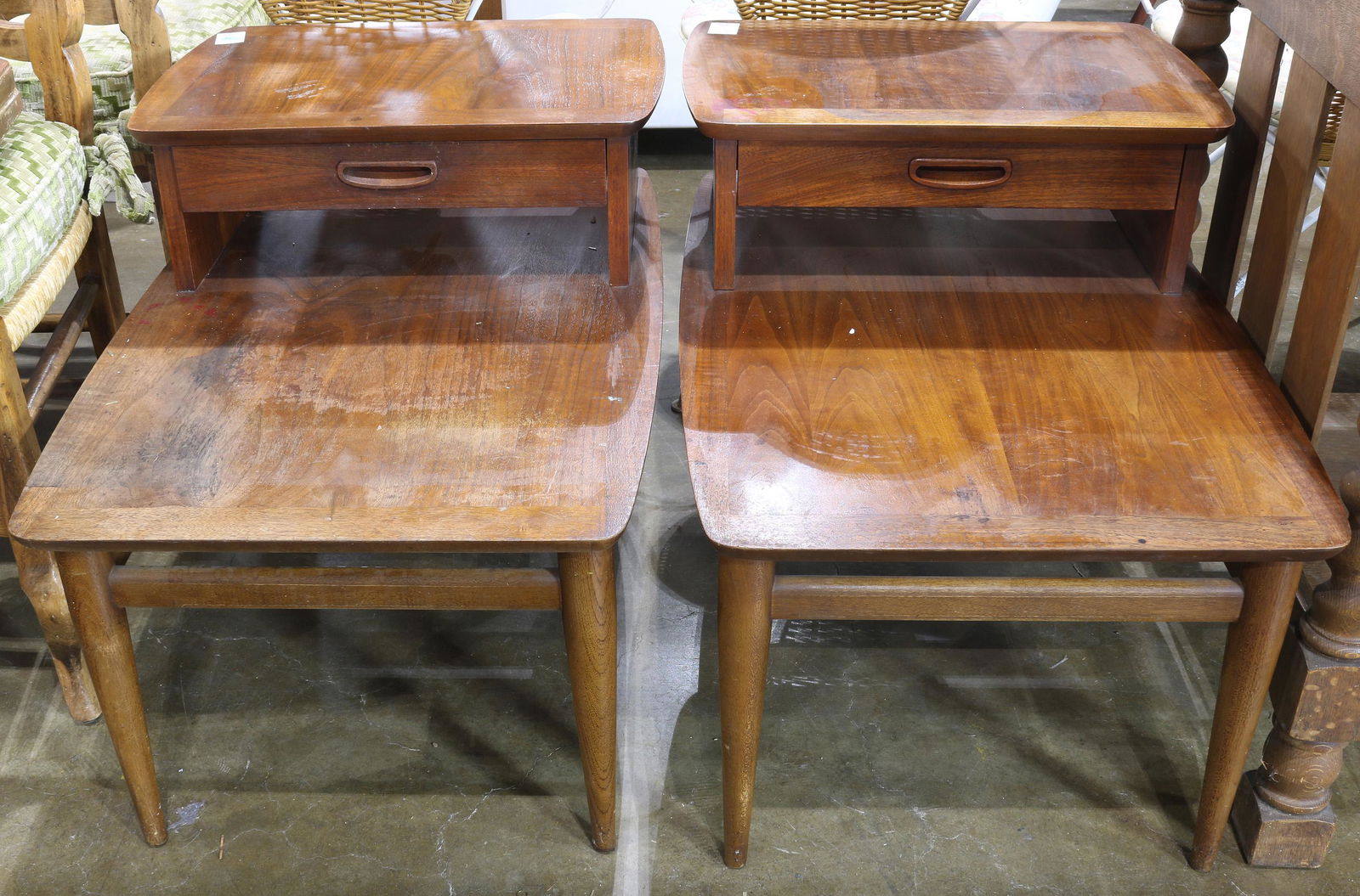 (lot of 2) Mid Century Modern pair Lane Altavista end (1 of 1)