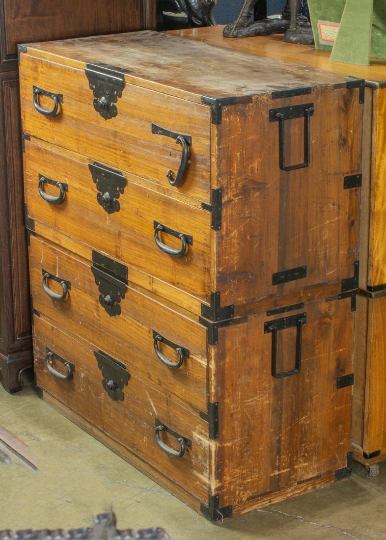 Japanese stacking wardrobe tansu (1 of 2)
