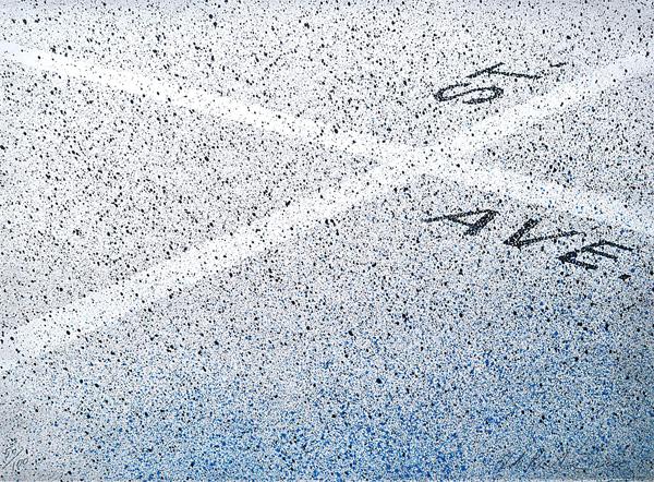 lithograph, Ed Ruscha, Street Avenue: Framed lithograph, ''Street Meets Avenue,'' (2000), by Ed Ruscha (American, b.1937), pencil signed and dated lower right, numbered 50/100 lower left, image: 22.25''h x 30''w, overall: 31.5''h x 39.5''