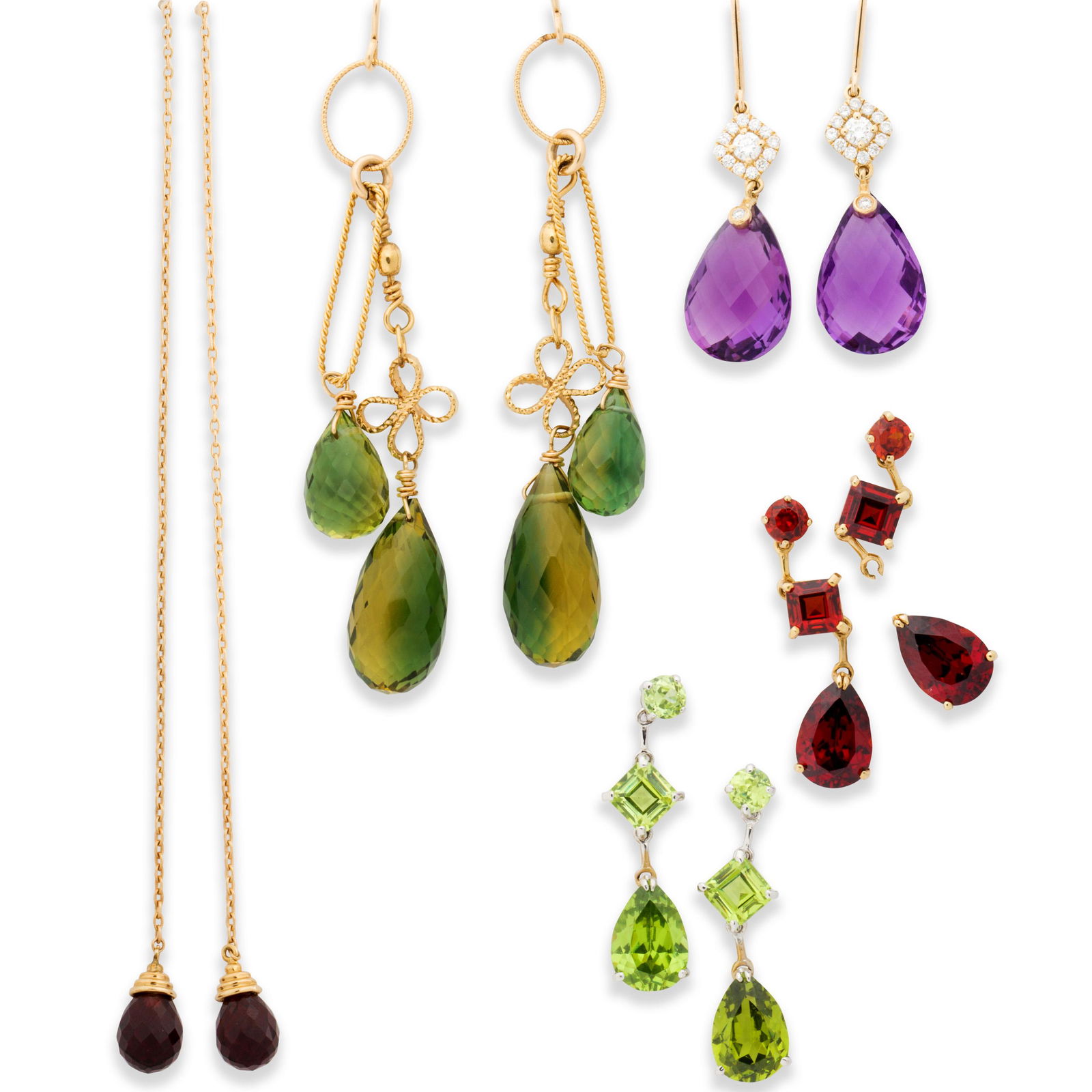 A group of gemstone earrings (1 of 1)