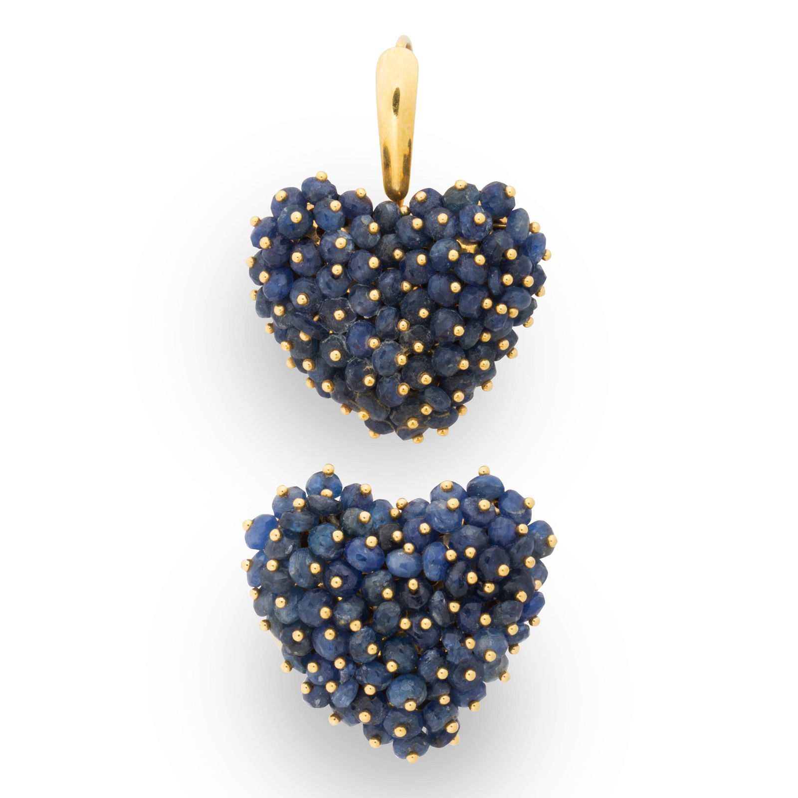 A sapphire and eighteen karat gold pendant and ring (1 of 2)