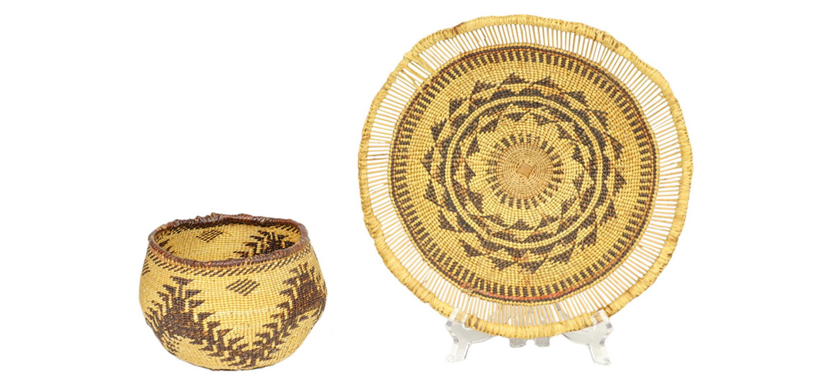 Two Northern California twined baskets (1 of 1)