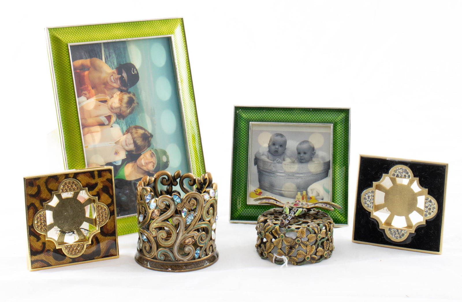 Six Jay Strongwater enamel and Swarovski crystal frames (1 of 2)