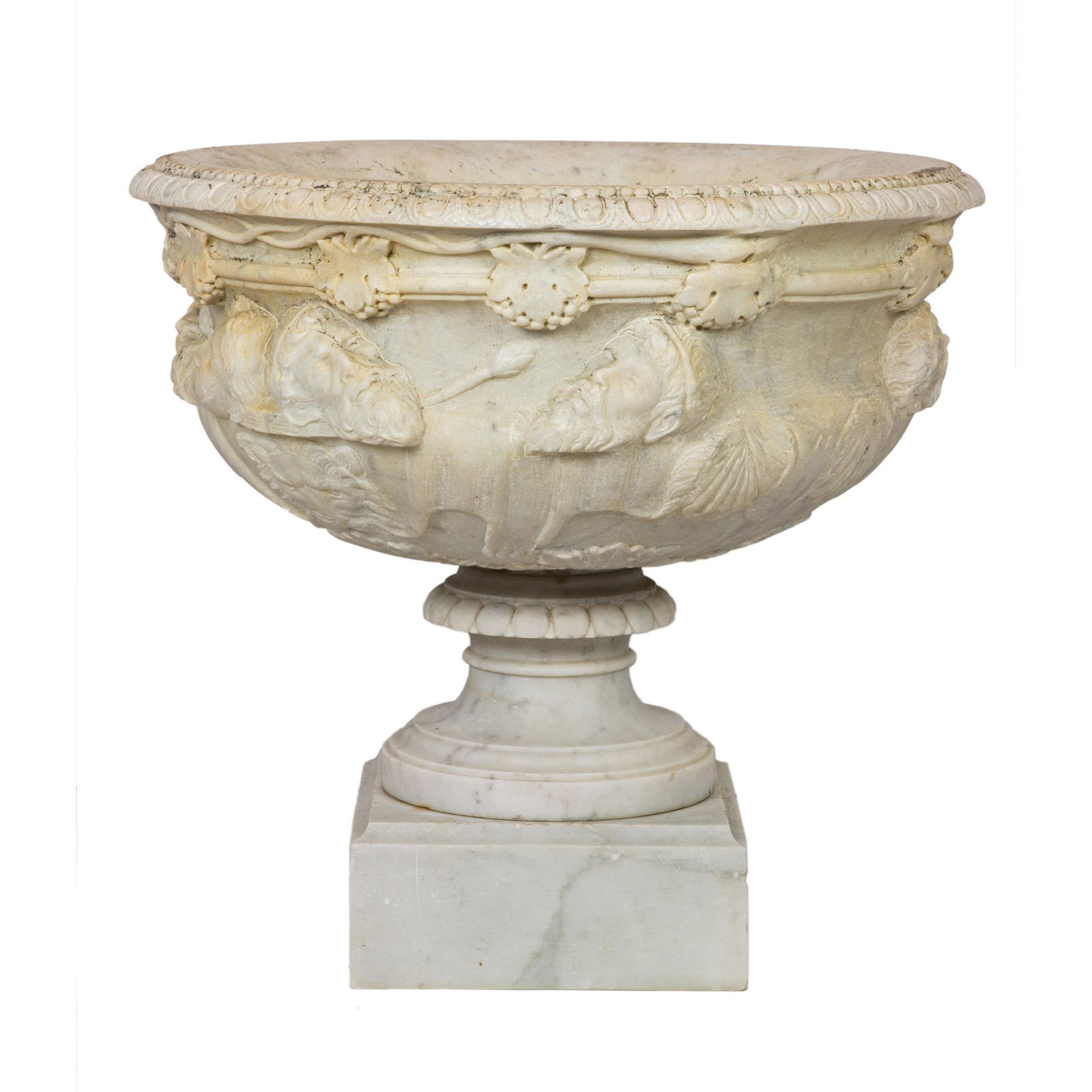 Classical style carved marble urn (1 of 3)