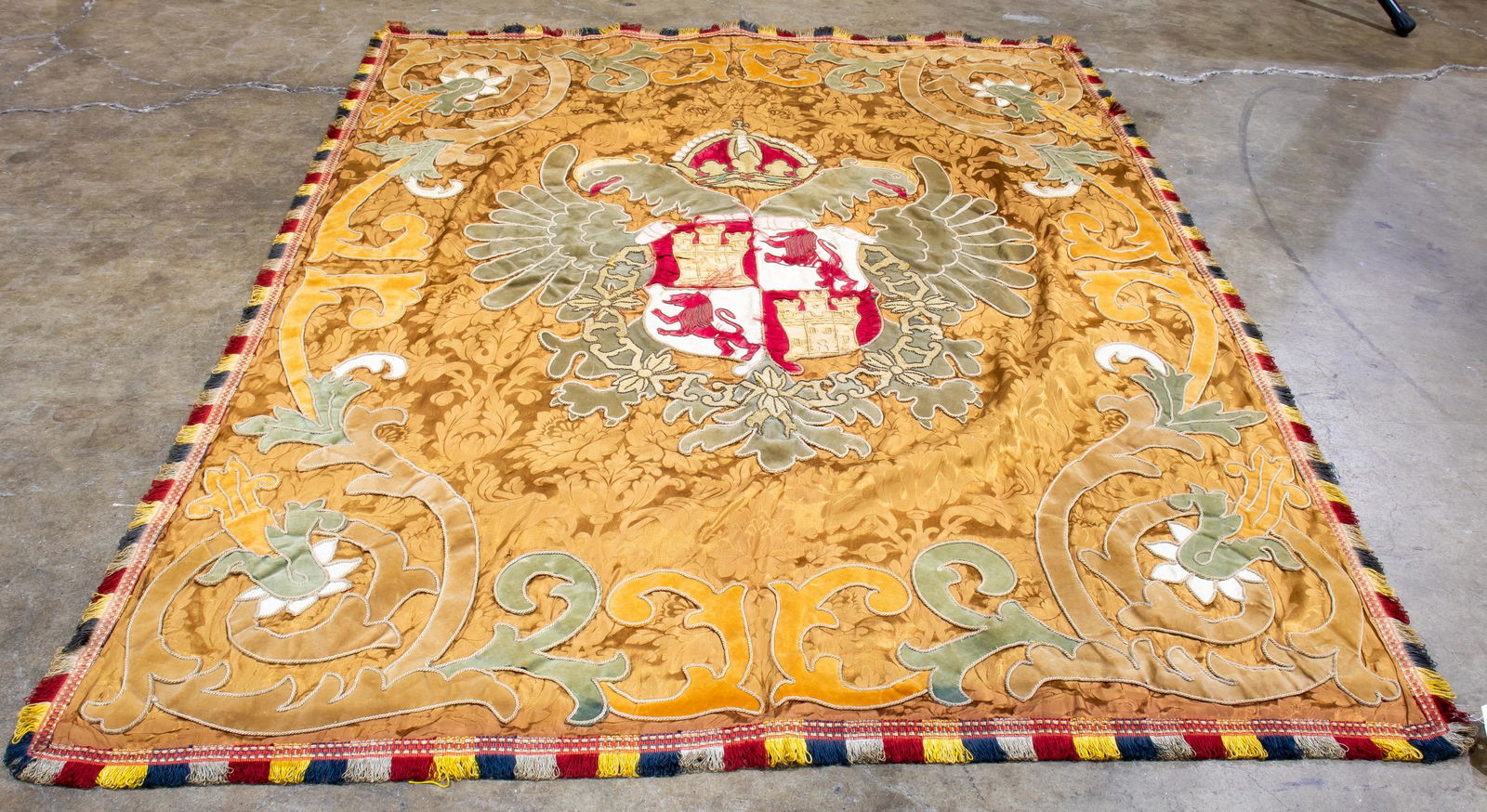 Elaborate Renaissance Revival woven embroidery curtain (1 of 1)