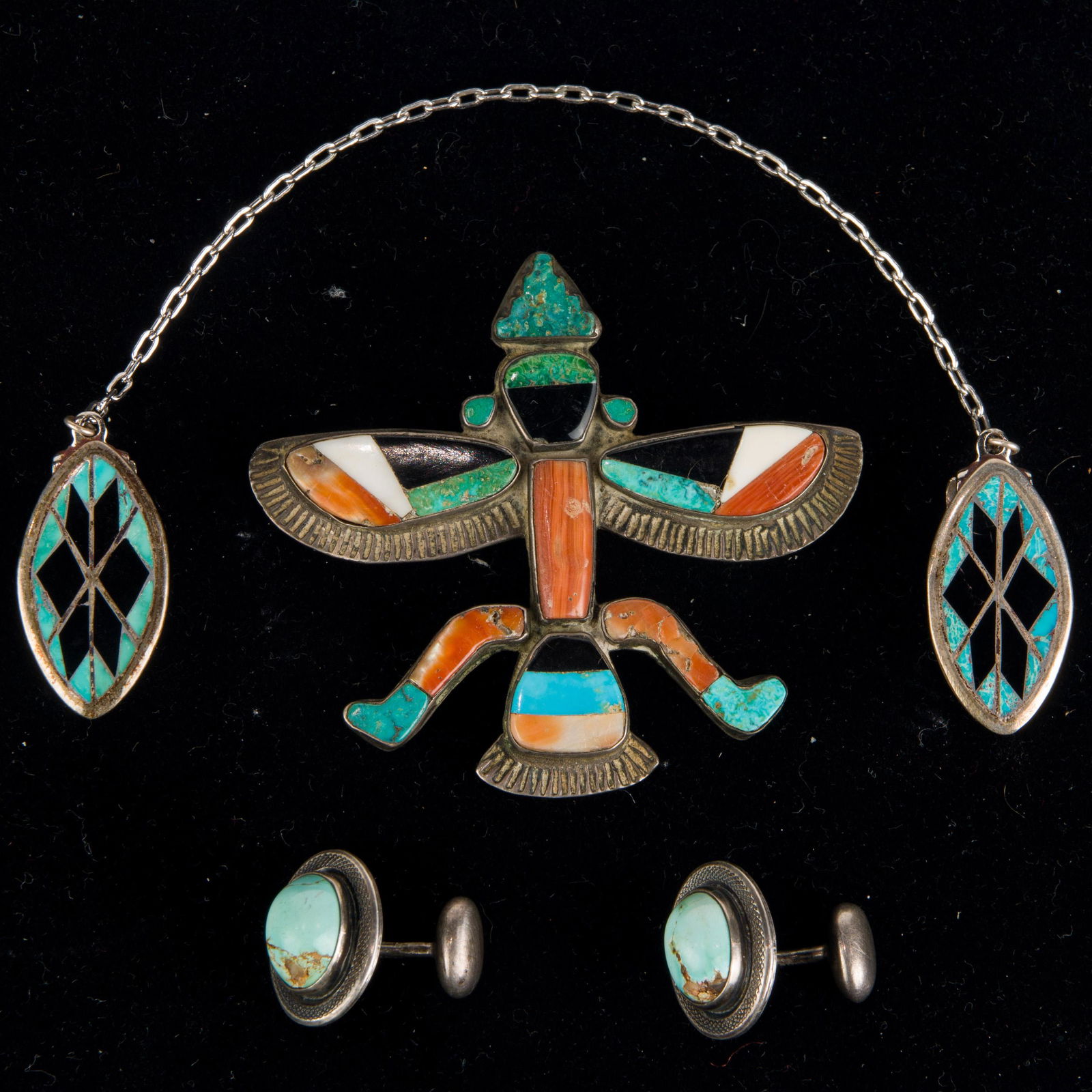 (lot of 5) Native American turquoise and silver (1 of 1)