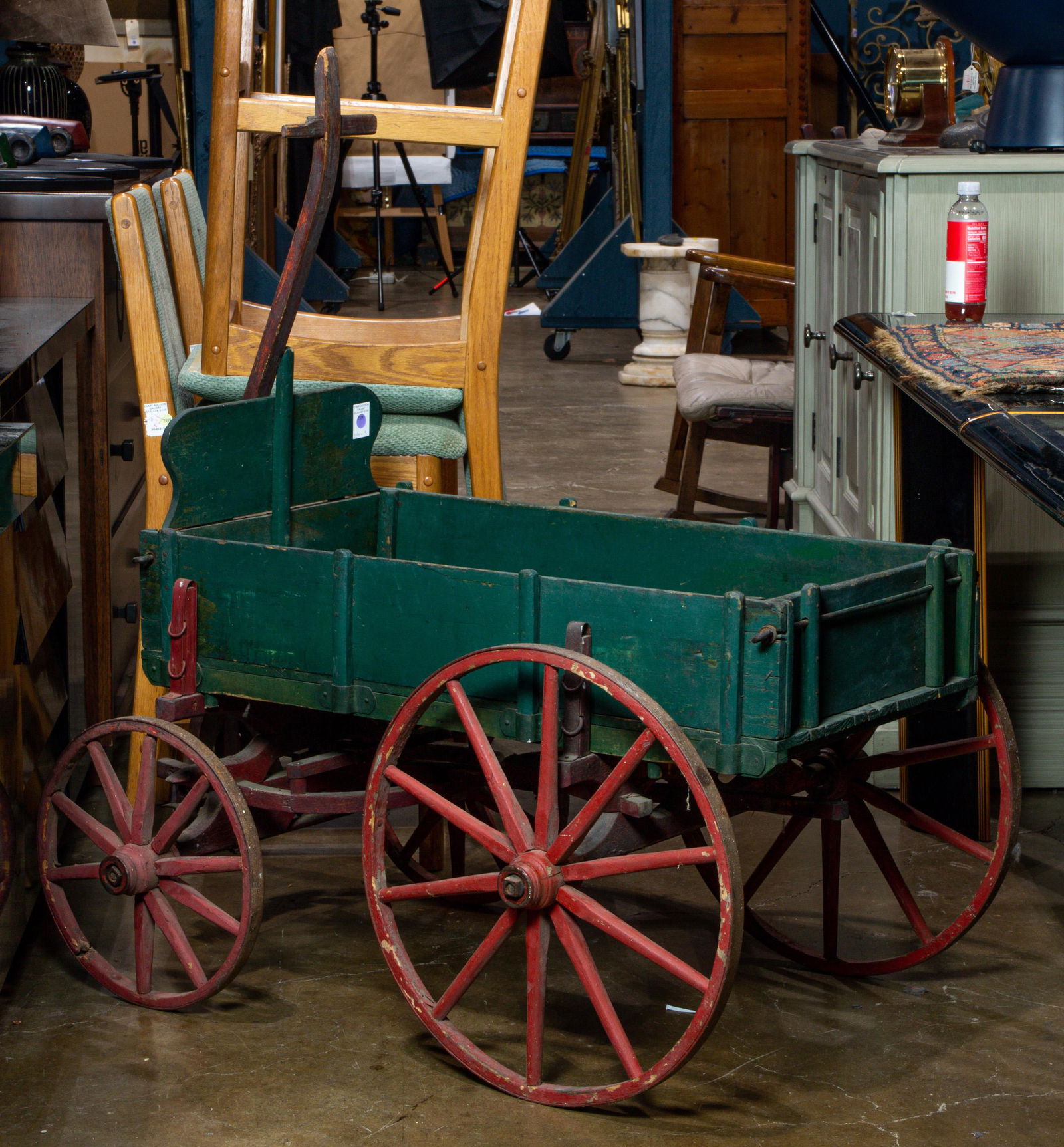 Primitive style polychrome decorated wagon (1 of 1)