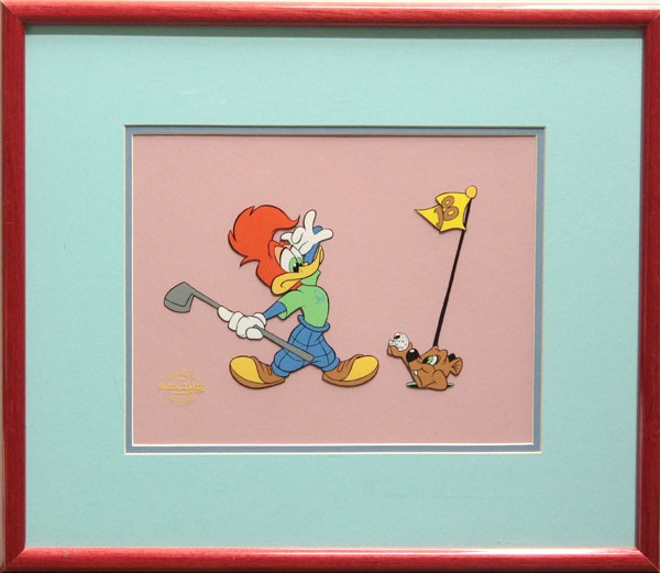 Framed animation serigraph cell: Framed animation serigraph cell, Woody Woodpecker, plate signed Walter Lantz lower left, 17.25'' x 20''