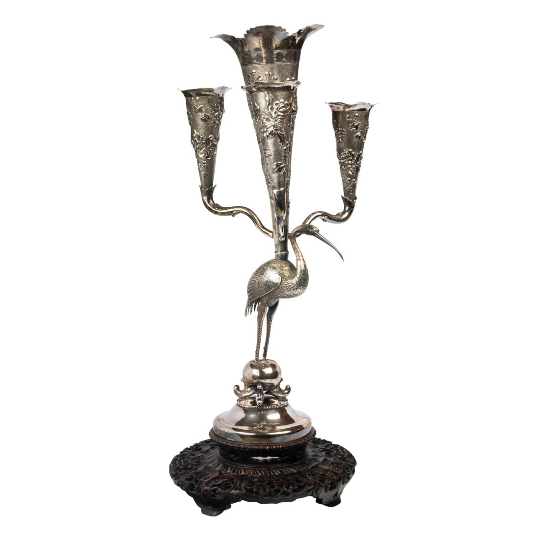 Chinese export silver epergne by Ning Zhao Ji ca 1895 (1 of 1)